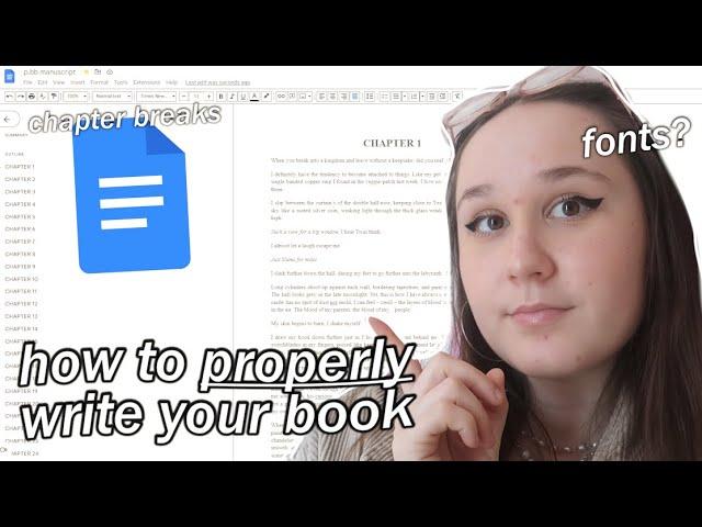 HOW TO SET UP YOUR BOOK MANUSCRIPTgoogle/word doc tools and tips structure novel chapters tutorial