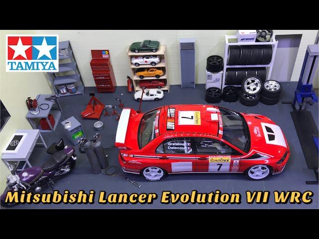 Building a 1:24 Scale Tamiya Mitsubishi Lancer Evolution VII WRC | Scale Model Kit | Full Build