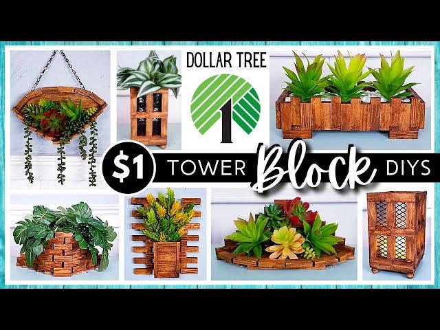 *NEW* DOLLAR TREE DIY with TUMBLING TOWER BLOCKS | Home Decor | Easy Multi-Purpose DIYs | MUST TRY!!