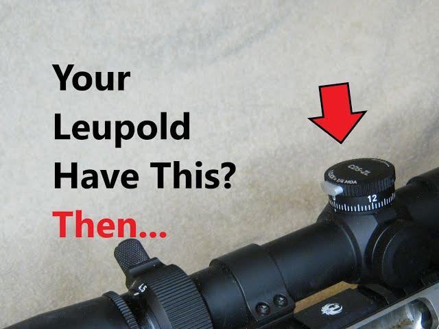 How to Adjust the Leupold VX-3HD  CDS ZL Elevation Knob