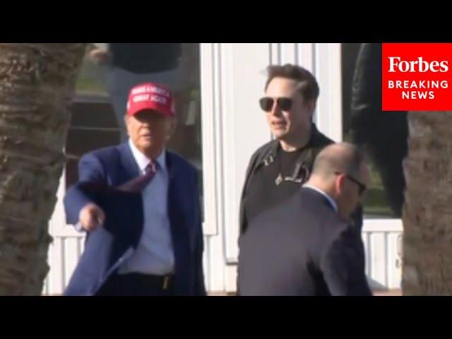 JUST IN: Donald Trump Arrives In Boca Chica, Texas To Watch SpaceX Launch With Elon Musk