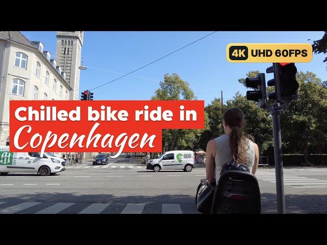 Smooth 4K UHD 60fps bike ride through central Copenhagen to the cool Vesterbro neighbourhood