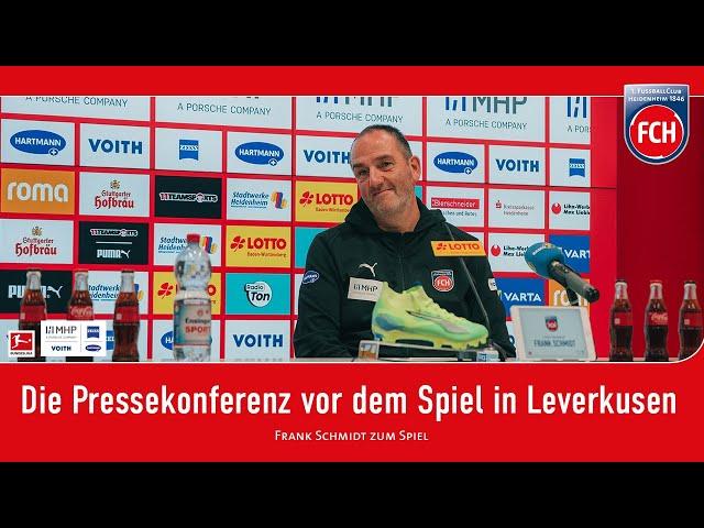 Die Pressekonferenz vor dem Spiel gegen Bayer 04 Leverkusen