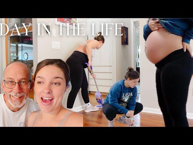 a day of struggles & small wins, pregnancy chat & bump, getting motivated,  cleaning house