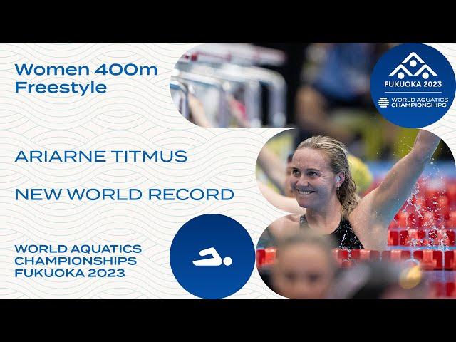 NEW WORLD RECORD | Ariarne Titmus | Women 400m Freestyle