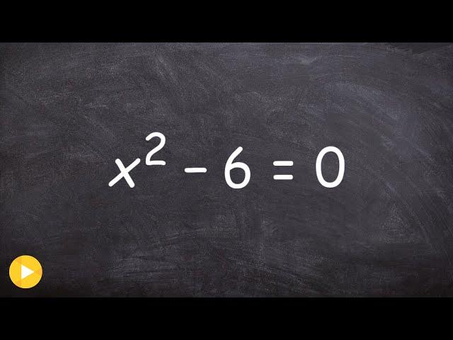 Solving using the quadratic formula