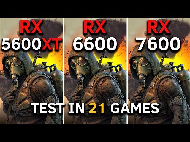 RX 5600 XT 6GB vs RX 6600 vs RX 7600 | Test in 21 Games at 1080p | RYZEN 5 5600 | 2025