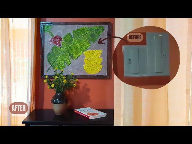 How To Hide Electrical Panels | DIY Textured Art