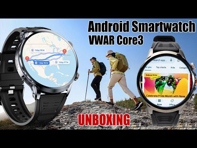 Vwar Core3 Android Smartwatch Unboxing- 1.95 inch Big Screen 3GB RAM + 32GB ROM Camera GPS 4G LTE