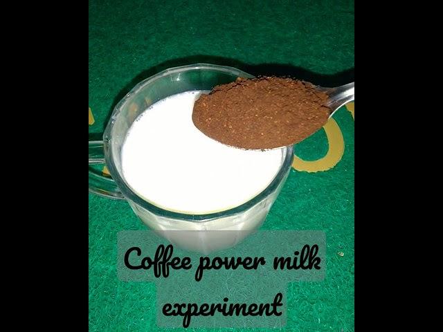 coffee power with milk experiment  #shorts #shorts720p #experiments #challenge