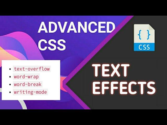 6.Advanced CSS Text Effects | In Detail With Examples | hindi