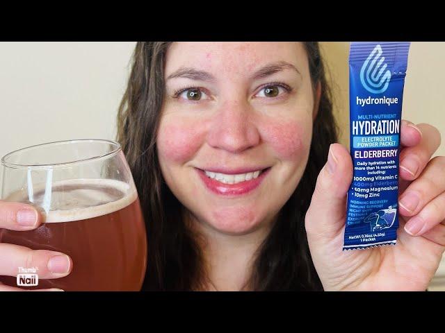 Hydronique Hydration Elderberry Electrolyte Multi-nutrient Vitamin Water Powder Supplement - Review