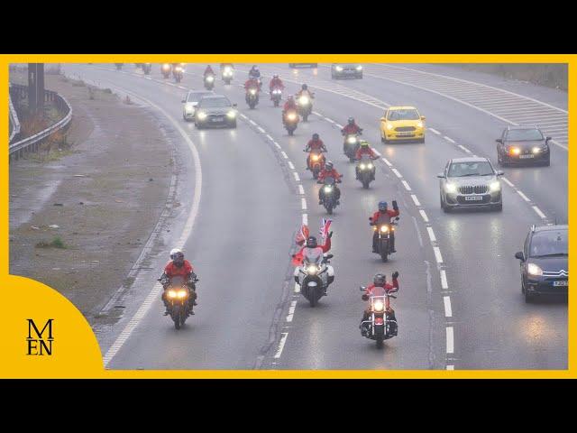 Bikers form M60 ring of red on Remembrance Sunday