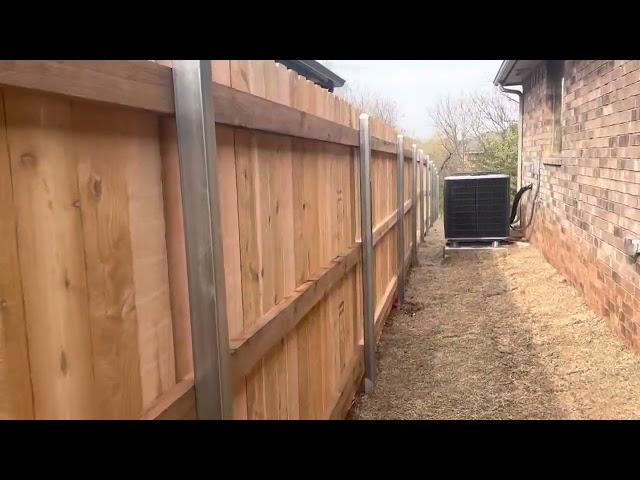 6’ Cedar Privacy Fence with Steel Posts