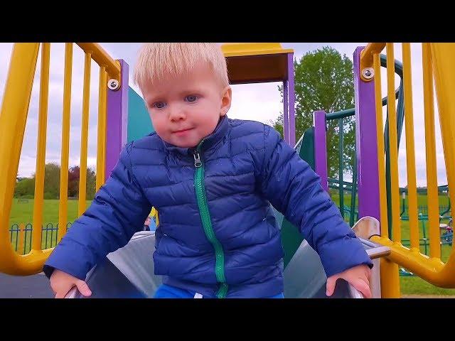 Ryan and Elvira at Outdoor Playgroung play hide and seek with animals