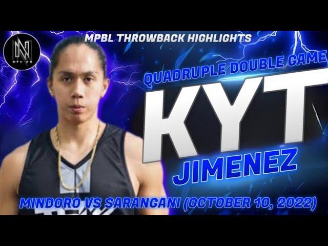 MPBL THROWBACK HIGHLIGHTS: MINDORO VS SARANGANI [KYT JIMENEZ QUADRUPLE GAME] (OCTOBER 10, 2022)