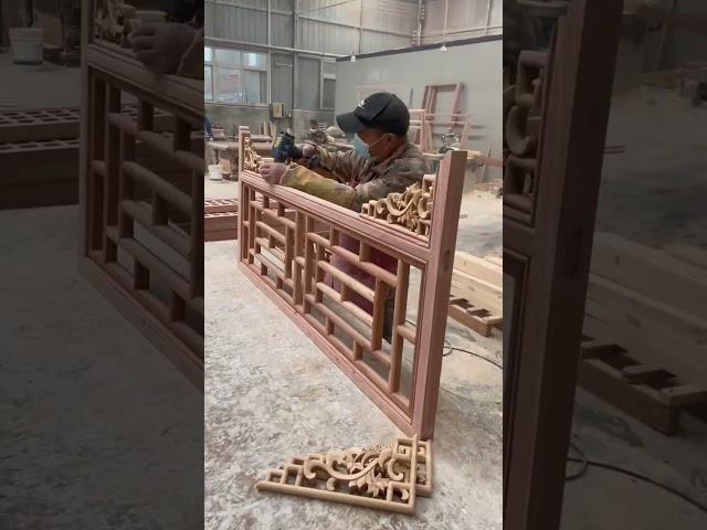 Chinese style doors and windows Antique doors and windows solid wood lattice partition screen New