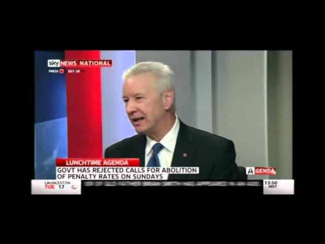 Doug Cameron on Penalty Rates