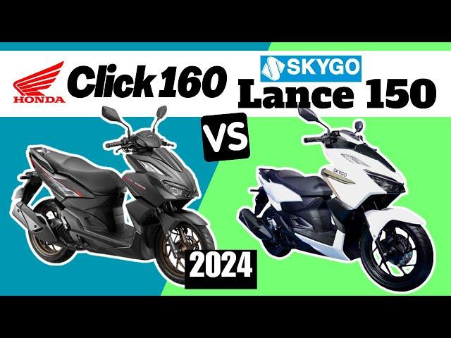 Honda Click 160 vs Skygo Lance 150 | Side by Side Comparison | Specs & Price | 2024