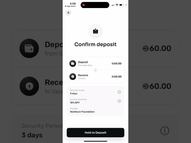 Worldcoin VAULT - earn 10% APY - overview