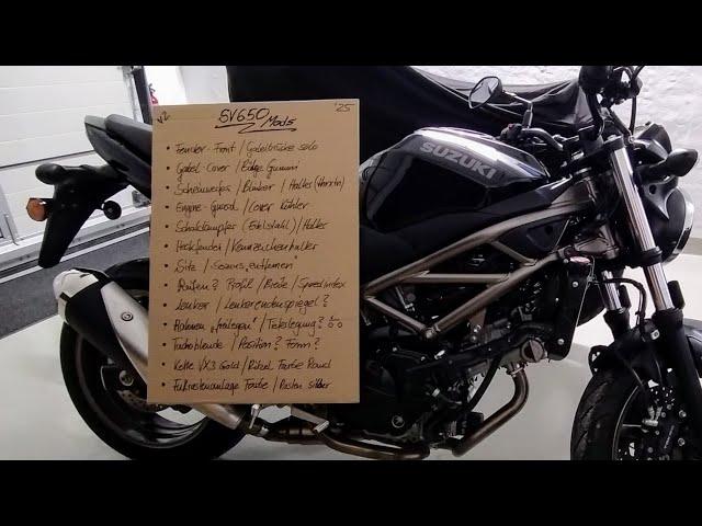 Suzuki SV650 Mods - Overview before start ... Cruis'n Style, Bratstyle, Street Scrambler ...