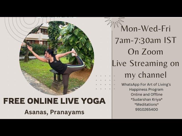 Art of Living's Free Online Live Yoga Sessions- Day 1