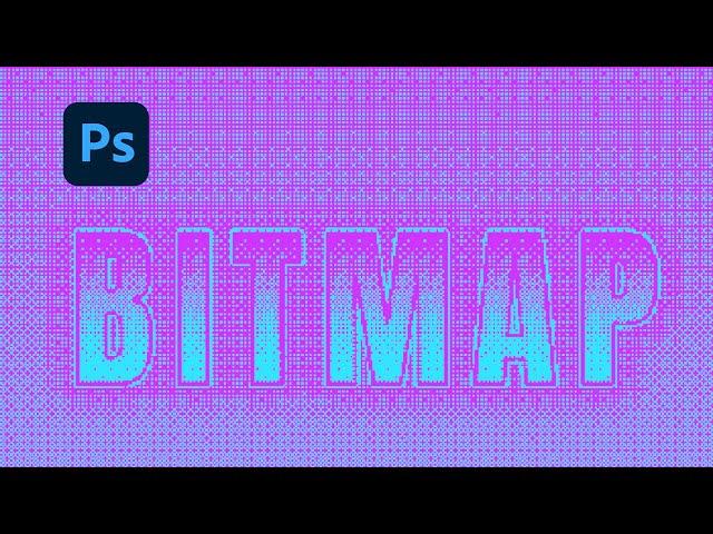 Photoshop Tutorial How to Make Bitmap Text Effect | Photoshop Tutorial For Beginners
