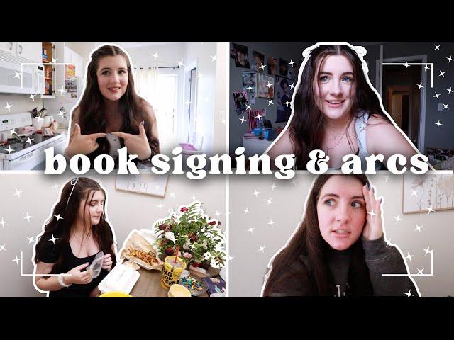 book signing & sending out arc copies | day in the life of an author vlog