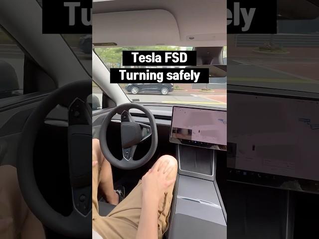 Tesla FSD Puts Safety First, Always #tesla #teslafsd #fsd