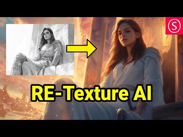 NEW: Re-Texture AI Editor on Midjourney