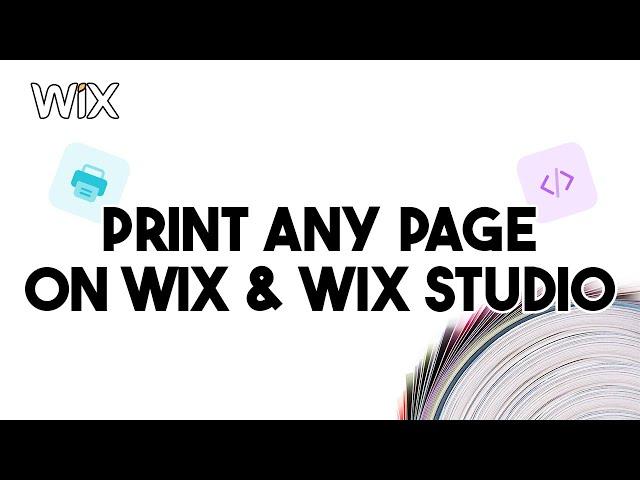 Print Any Page on Wix | Wix Ideas #wix #wixstudio
