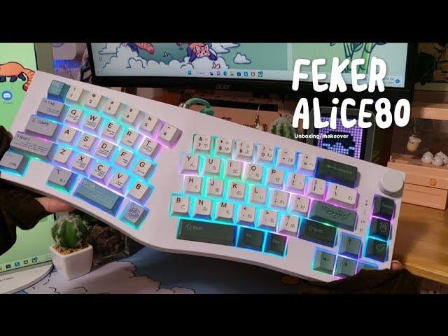 Unboxing my first Alice keeb | An aesthetic keycap makeover {STOCK}