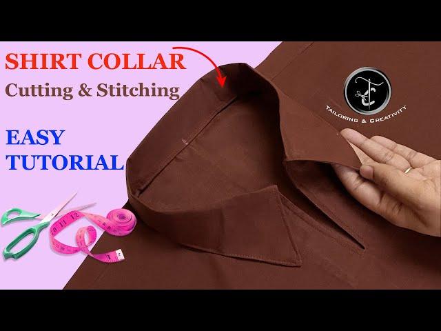 Shirt collar | Collar neck cutting and stitching