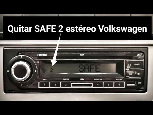 Quitar SAFE 2 de estereo Volkswagen VW (introducir código de desbloqueo) (Gol, Saveiro, etc )