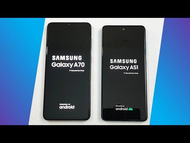 Samsung A51 vs Samsung A70 SpeedTest & Camera Comparison