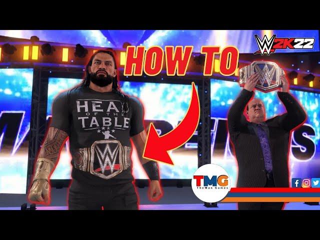 How To Make Roman Reigns Double Championships Entrance Tutorial WWE 2K22