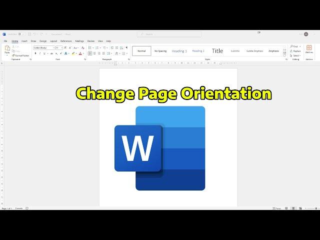 How To Change Page Orientation in Microsoft Word