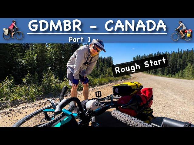 Starting the Great Divide Mountain Bike Route in Jasper