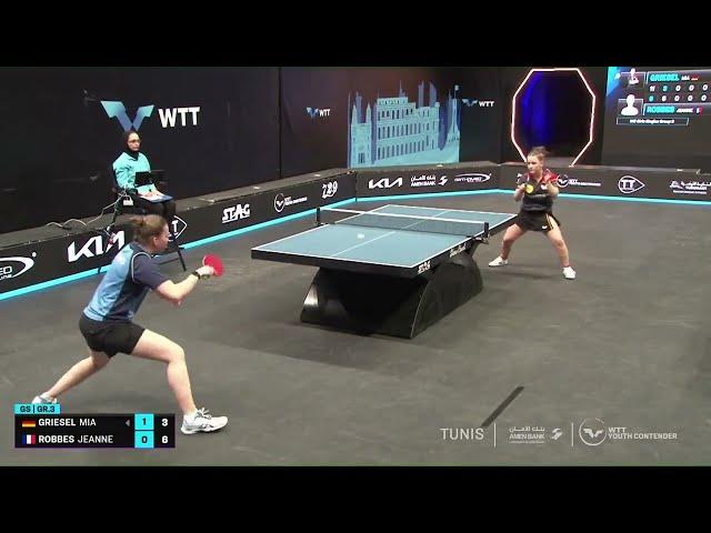 Mia Griesel (GER) vs Jeanne Robbes (FRA) | U19 Grp | 2024 WTT Youth Contender Tunis