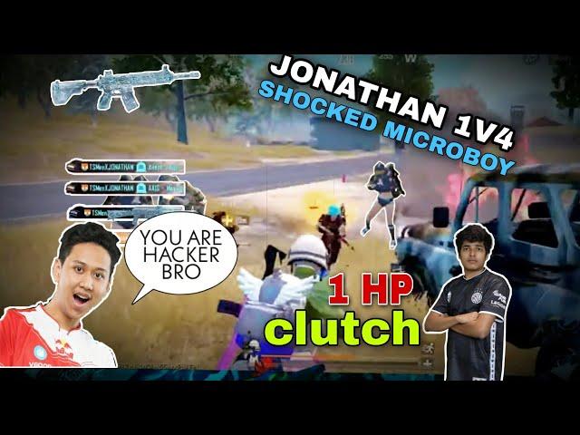 JONATHAN 1V4 CLUTCH SHOCKED BTR MICROBOY | MICROBY REACTION |PUBG |2020 |HD | PUBG UNBAN