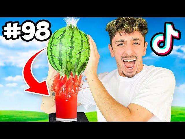 TRYING 100 TIKTOK FOOD HACKS IN 24 HOURS!!