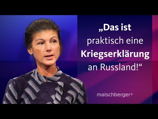 Sahra Wagenknecht und Katrin Göring-Eckardt diskutieren über den Ukraine-Krieg | maischberger