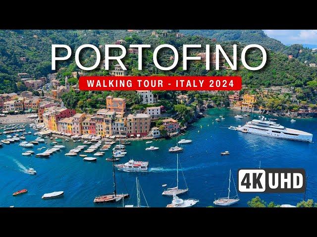 PORTOFINO Walking Tour 4K 60fps  ITALY 2024    w/SUBTITLES