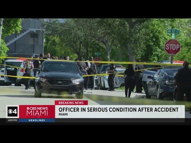 Miami Officer in serious condition following accident