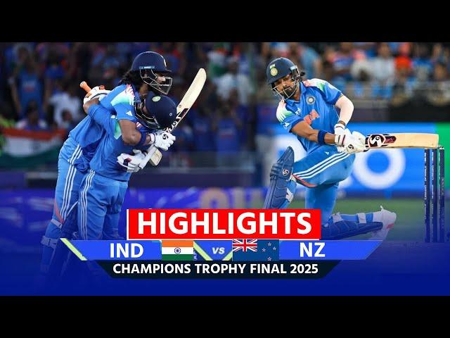 IND vs NZ Final Highlights: India vs New Zealand Champions Trophy Final Highlights | Today Match