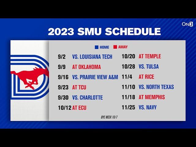 SMU Football 2023 schedule released | Can Mustangs win AAC Championship, beat OU and TCU?
