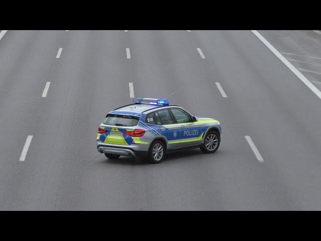 Highway Patrol Traffic Break German Autobahn