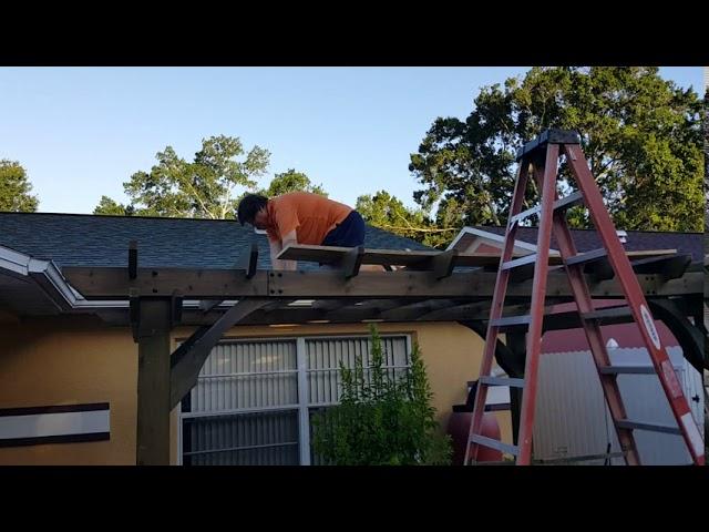 Last day backyard Discovery pergola