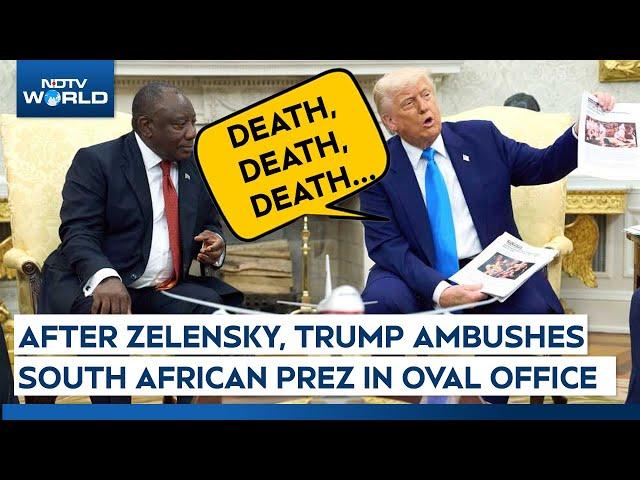 South Africa President Trump | Trump Slams South African President Ramaphosa On Whites' Genocide
