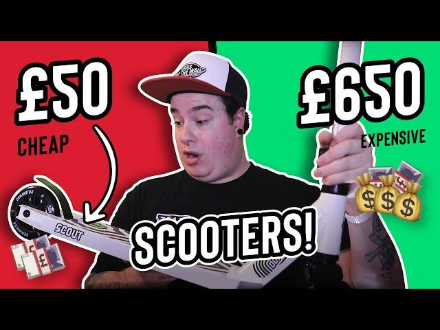 THE CHEAPEST VS THE MOST EXPENSIVE STUNT SCOOTER AT SKATEHUT!!!